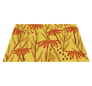 Spisebrikke original blomster gult mønster - Tenstickers