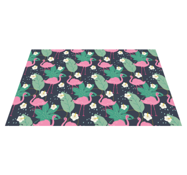 Spisebrikke original med flamingo bladmønster - Tenstickers