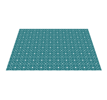 Subtile turkise ornament originale vinylplattformer - Tenstickers