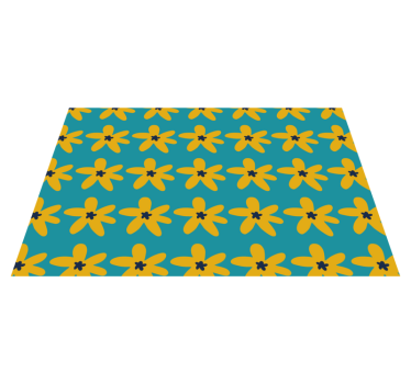 Gule blomster originale vinylplattformer - Tenstickers