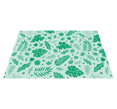 Tropiske blader originale vinylplattematter - Tenstickers