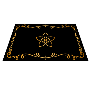Spisebrikke original med elegant botanisk motiv - Tenstickers