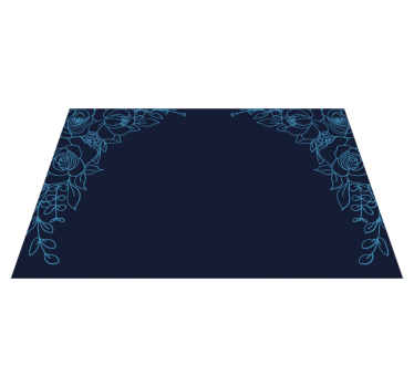 Spisebrikke original med blomsterkantdesign - Tenstickers