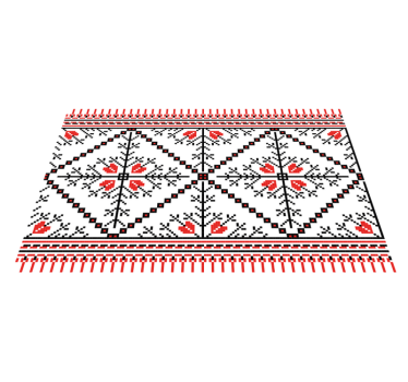 Spisebrikke original geometrisk blomsterdesign - Tenstickers