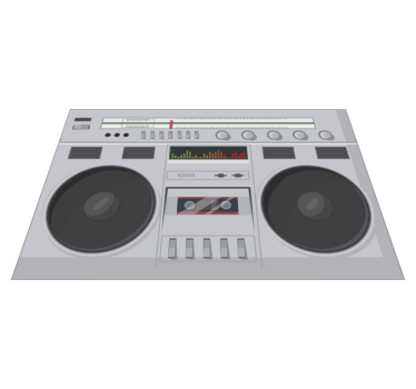 Spisebrikke original retro boombox stil - Tenstickers