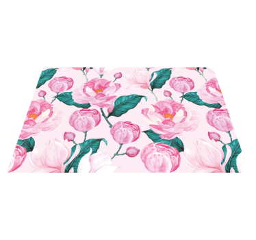 Rosa blomstermønster spisebrikke original - Tenstickers