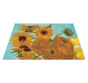 Van goghs solsikker blomsterbordmatter - Tenstickers