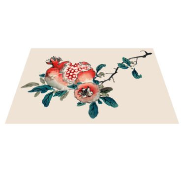 Spisebrikke original granateple blomsterdesign - Tenstickers