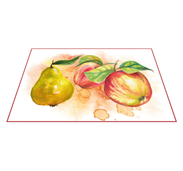 Spisebrikke original frukt akvarell kunst - Tenstickers