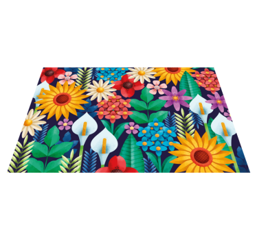 Spisebrikke original livlig blomsteroppsats - Tenstickers