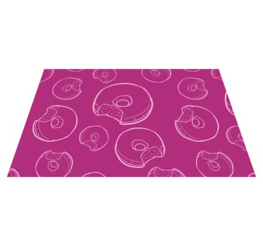 Spisebrikke original fargerikt donutmønster - Tenstickers
