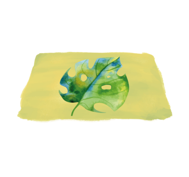 Spisebrikke original monstera bladdesign - Tenstickers