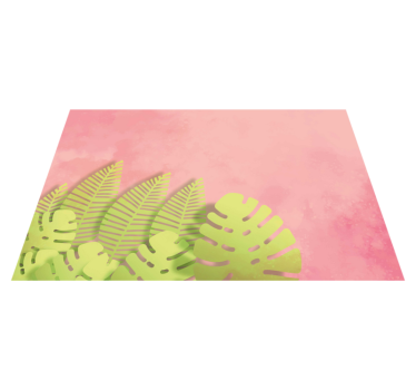 Spisebrikke original botanisk bladarrangement - Tenstickers