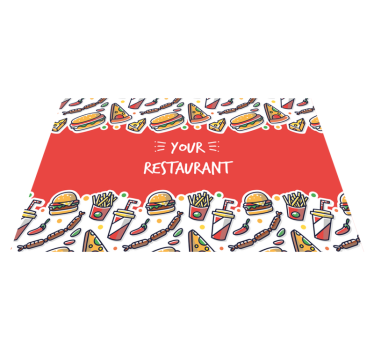 Spisebrikke original med mat-tema kunst - Tenstickers
