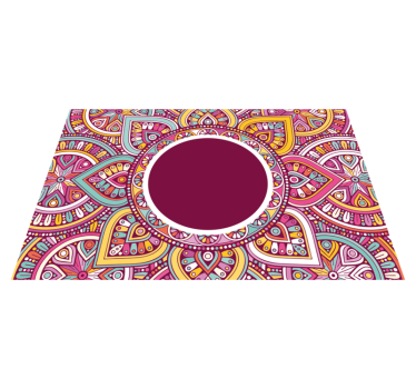 Spisebrikke original fargerikt mandala mønster - Tenstickers