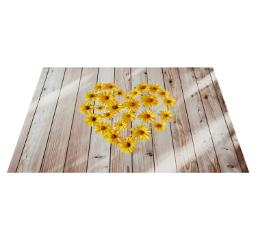 Spisebrikke original hjerte blomsterdekorasjon - Tenstickers