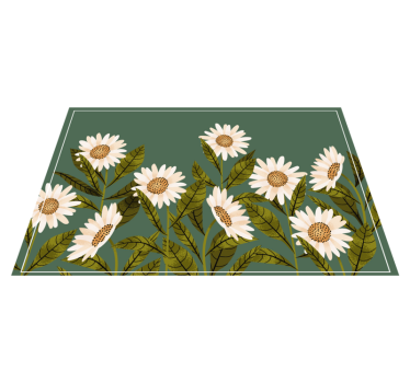 Spisebrikke original med tusenfryd blomsterdesign - Tenstickers