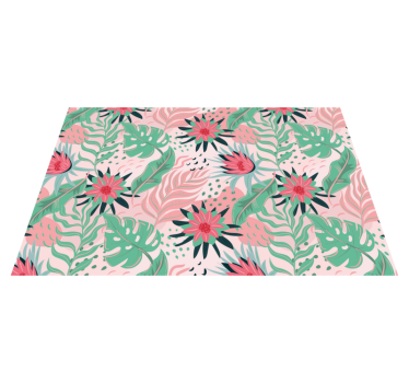 Spisebrikke original med blomster tropisk mønster - Tenstickers