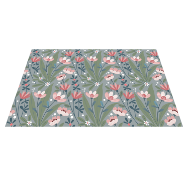 Spisebrikke original blomsterdesign - Tenstickers