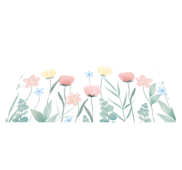 Spisebrikke original blomsterfarger arrangement - Tenstickers