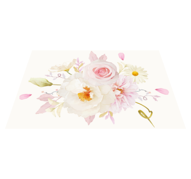 Spisebrikke original blomsterarrangement glede - Tenstickers