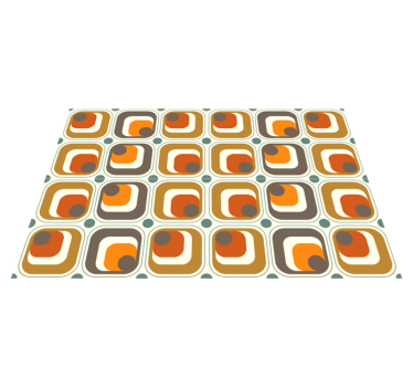 Retro firkanter mønster originale spisebrikke - Tenstickers