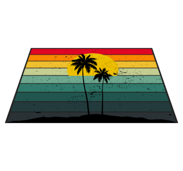 Tropisk solnedgang landskap spisebrikke original - Tenstickers
