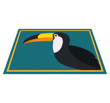 Spisebrikke original stilisert tukanhode - Tenstickers