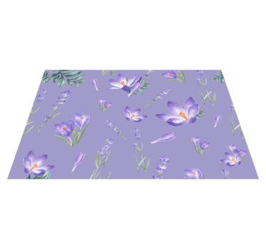 Vintage lilla blomster originale spisebrikke - Tenstickers