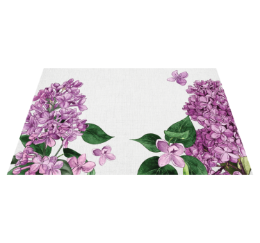 Lilla og grønne blomster originale spisebrikke - Tenstickers
