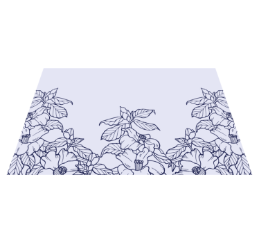 Spisebrikke original blomsterkant mønster - Tenstickers