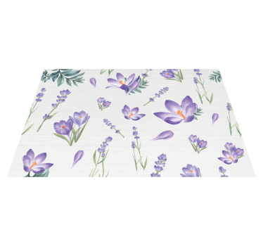 Lilla blomster med vann originale spisebrikke - Tenstickers