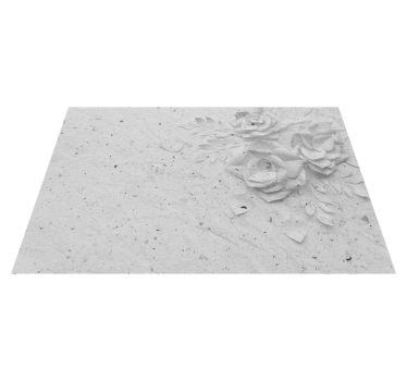 Tre hvite blomster originale spisebrikke - Tenstickers