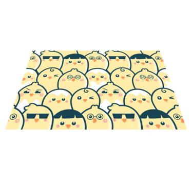 Kule kyllinger rader originale spisebrikke - Tenstickers