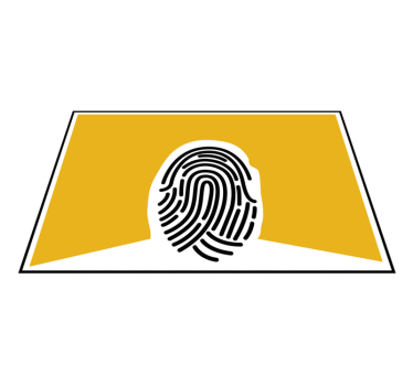 Spisebrikke original med stilisert fingeravtrykk - Tenstickers