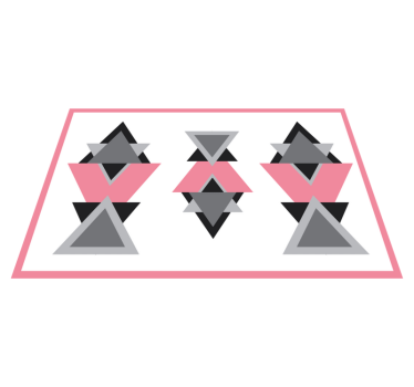 Trekanter abstrakt kunst originale spisebrikke - Tenstickers