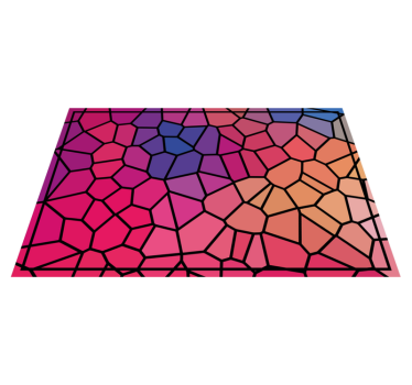 Levende farger geometriske originale spisebrikke - Tenstickers