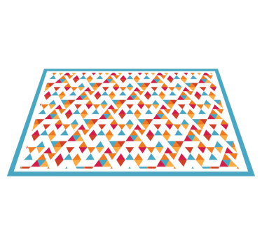Vibrant geometrisk oppsett spisebrikke original - Tenstickers