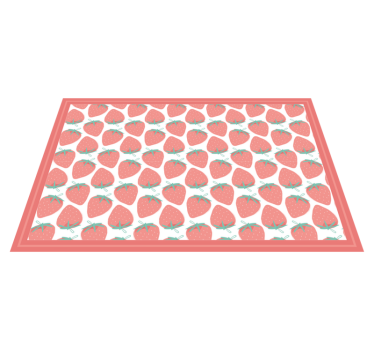 Strawberry pattern spisebrikke original - Tenstickers