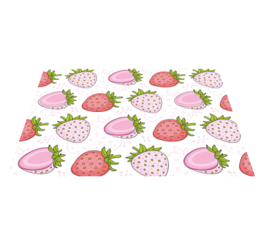 Spisebrikke original rosa jordbærmønster - Tenstickers