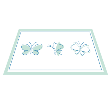Spisebrikke original med elegante sommerfuglmotiver - Tenstickers