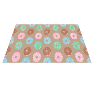 Spisebrikke original med livlig donutsmotiv - Tenstickers
