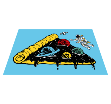 Skive med romtema spisebrikke original - Tenstickers