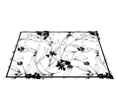 Sort leafes mønster originale spisebrikke - Tenstickers