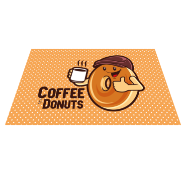 Smultring drikker en kopp kaffe originale spisebrikke - Tenstickers
