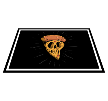 Pizza hodeskalle graffiti stil originale spisebrikke - Tenstickers