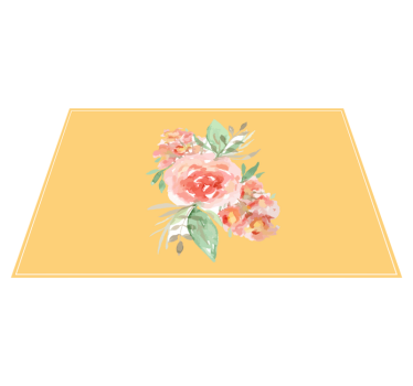 Spisebrikke original blomsterdekorasjon - Tenstickers