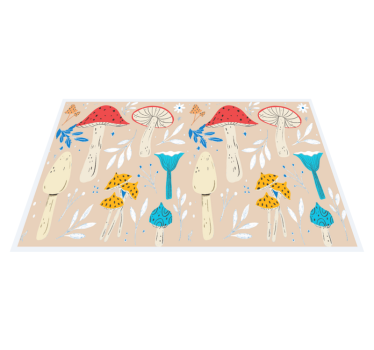 Klassisk sopp beige bakgrunn originale spisebrikke - Tenstickers