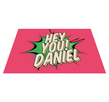Hei du kule graffiti plakat egne navn spisebrikke - Tenstickers