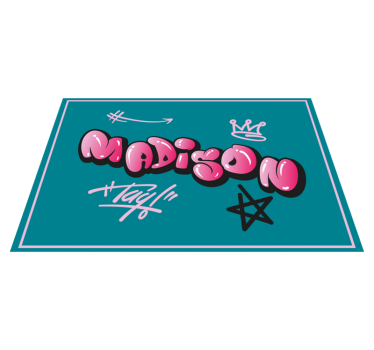 Rosa kul skriftgrafitti egne navn spisebrikke - Tenstickers